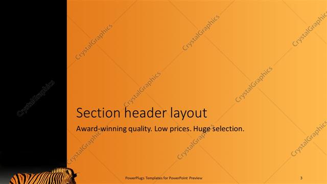 Section Header presentation slide layout