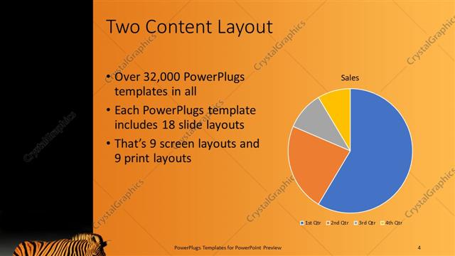Two Content presentation slide layout