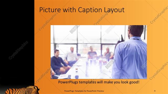 Picture with Caption presentation slide layout