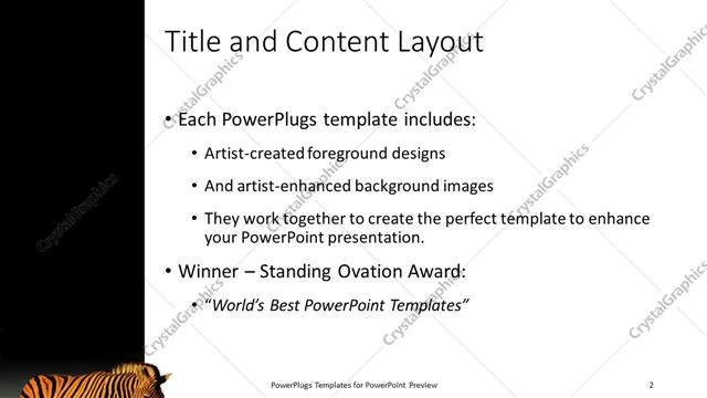 Title and Content presentation slide layout