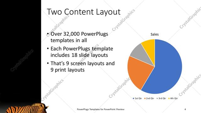 Two Content presentation slide layout