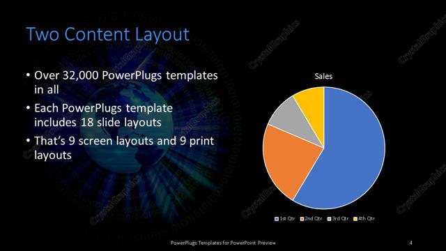 Two Content presentation slide layout