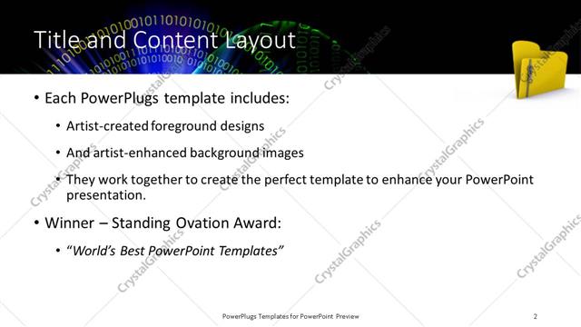 Title and Content presentation slide layout