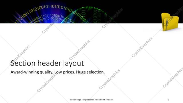 Section Header presentation slide layout