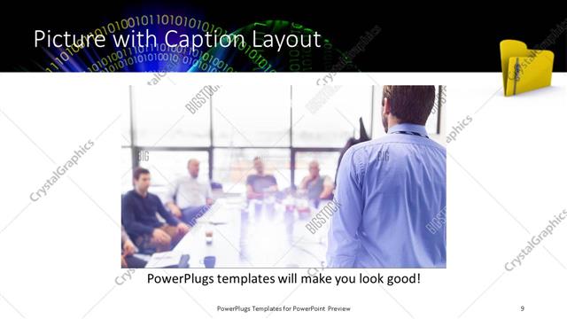 Picture with Caption presentation slide layout