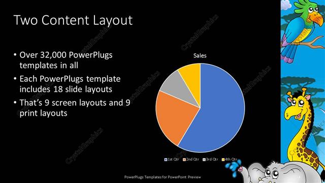 Two Content presentation slide layout