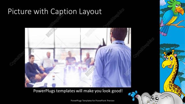 Picture with Caption presentation slide layout