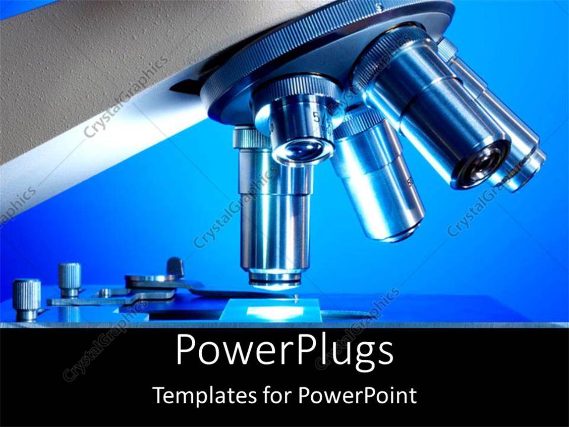 PowerPoint Template a zoom in view of a microscope (20454)