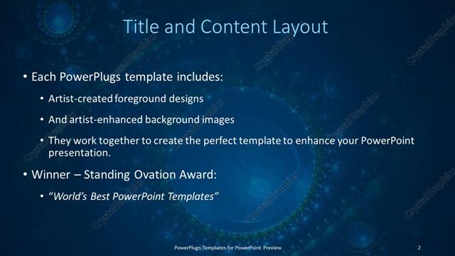 Title and Content presentation slide layout