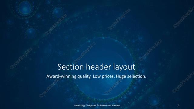 Section Header presentation slide layout