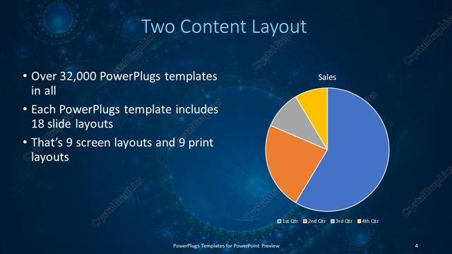 Two Content presentation slide layout