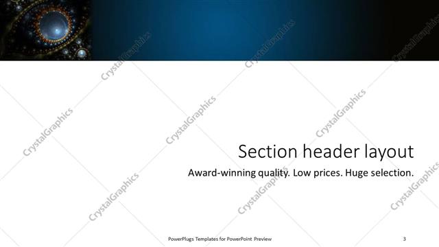 Section Header presentation slide layout
