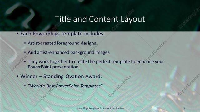 Title and Content presentation slide layout