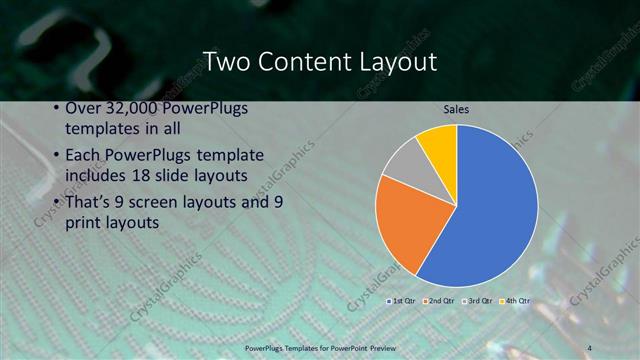 Two Content presentation slide layout