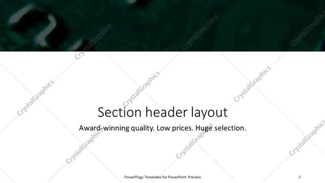 Section Header presentation slide layout