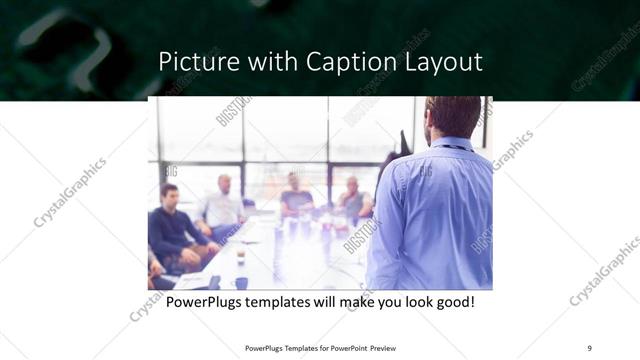 Picture with Caption presentation slide layout