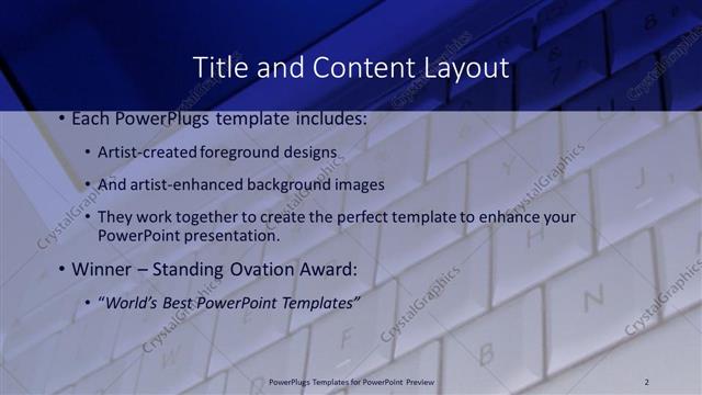 Title and Content presentation slide layout