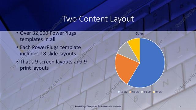 Two Content presentation slide layout