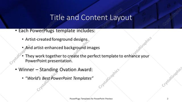 Title and Content presentation slide layout