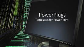 presentation powerpoint code Presentation with code - Computer screen with binary number code in the background