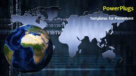 presentation powerpoint code Presentation with code - A globe with a map of the world in the background - widescreen format