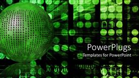 presentation powerpoint code Presentation with code - Internet metaphor with binary code on green ball