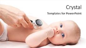  Presentation with pediatrician - Cool new PPT layouts with close-up shot of pediatrician backdrop and a white colored foreground