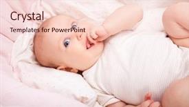  Presentation with cute baby - Colorful presentation theme enhanced with bussinee people - cute three month baby girl backdrop and a lemonade colored foreground