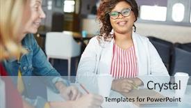  Presentation with race - Audience pleasing slide deck consisting of 1 1 meetings - mixed-race female looking at one backdrop and a  colored foreground