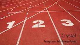  Presentation with finish line - Cool new PPT layouts with portrait of corporate executive at her desk backdrop and a wine colored foreground