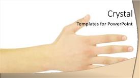  Presentation with waiter hand in white glove - Colorful presentation design enhanced with 1 2 3 - hand gestures isolated backdrop and a white colored foreground