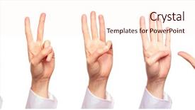  Presentation with human bladder - PPT theme having 1 2 3 - human hand counting from one background and a lemonade colored foreground