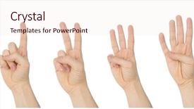  Presentation with paths - Audience pleasing presentation theme consisting of 1 2 3 - photograph of counting hands backdrop and a lemonade colored foreground