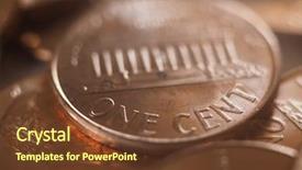  Presentation with united states - Cool new presentation theme with 1 cent coin money usd backdrop and a tawny brown colored foreground