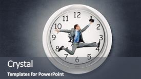  Presentation with funny - Slides having one hour - concept of time with funny background and a dark gray colored foreground