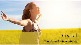  Presentation with mustard yellow - Beautiful PPT layouts featuring 1 limb - side view of a woman backdrop and a yellow colored foreground