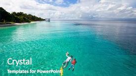  Presentation with malaysia - Audience pleasing slides consisting of 1 malaysia - father and son snorkeling backdrop and a teal colored foreground