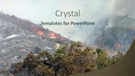  Presentation with wild fire - Slides with 10-23-2007-santiago-canyon background and a sky blue colored foreground