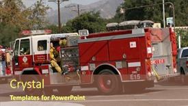  Presentation with wild fire - PPT theme enhanced with 10-23-2007-the-santiago background and a tawny brown colored foreground