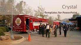  Presentation with police fire - PPT theme consisting of 10-25-2007-santiago-canyon background and a lemonade colored foreground