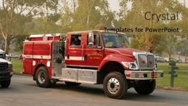  Presentation with police fire - Slides consisting of 10-25-2007-santiago-canyon background and a gold colored foreground