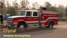  Presentation with wild fire - PPT theme with 10-25-2007-santiago-canyon background and a tawny brown colored foreground