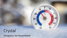  Presentation with winter weather - Slide deck having 10 degree - cold winter weather background and a light blue colored foreground
