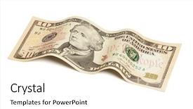  Presentation with shape - Cool new slides with 10 dollar bill in wave backdrop and a white colored foreground