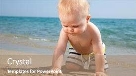  Presentation with 2nd birthday for baby boy - Slide deck consisting of 10 month baby boy wearing background and a coral colored foreground