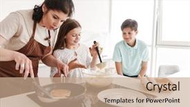  Presentation with children - Cool new PPT theme with 10 people - adult brunette woman and happy backdrop and a coral colored foreground