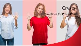  Presentation with african american women - Colorful slides enhanced with 10 point - collage of hispanic african american backdrop and a coral colored foreground