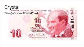  Presentation with turkish - Slides enhanced with 10 turkish lira banknote background and a pink colored foreground