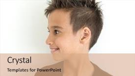  Presentation with robot face - Beautiful theme featuring 10 year old boys - boy face backdrop and a  colored foreground