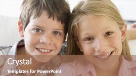  Presentation with ventilation home - Beautiful slide set featuring 10 years - portrait of brother and sister backdrop and a coral colored foreground